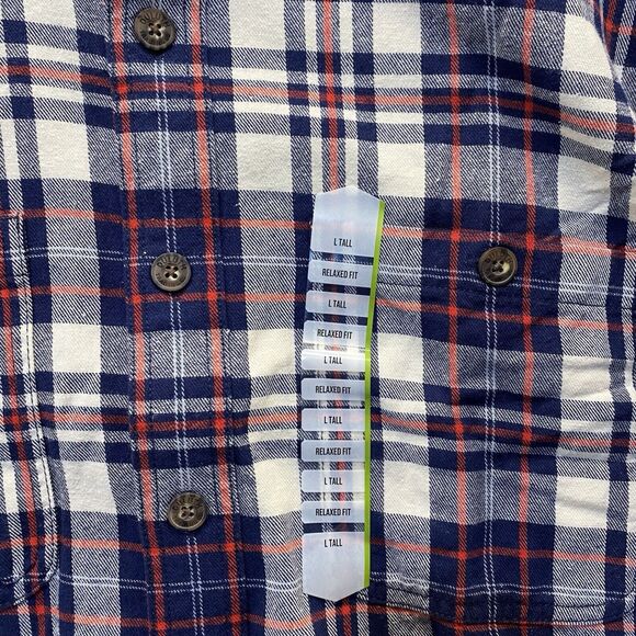 Duluth Trading Co Flannel Shirt Plaid Men's Large Tall - Picture 8 of 9